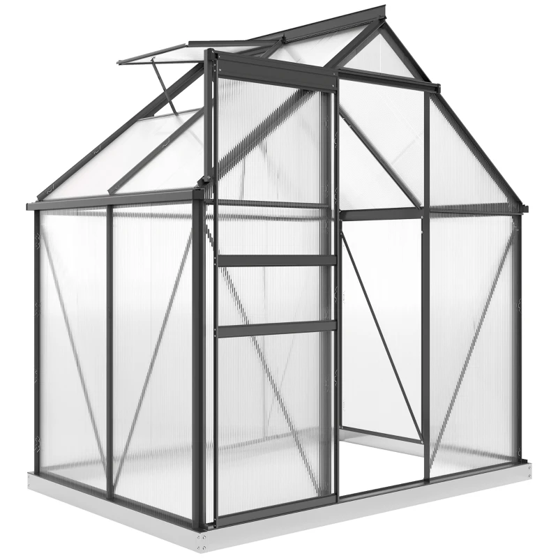 Outsunny Seră Walk-In din Policarbonat 192.5 x 131 cm