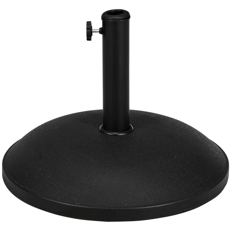 Outsunny Base para Sombrilla Redonda 25 kg Soporte de Parasol de Cemento para Sombrilla con Postes Ø33 mm Ø38 mm Ø48 mm
