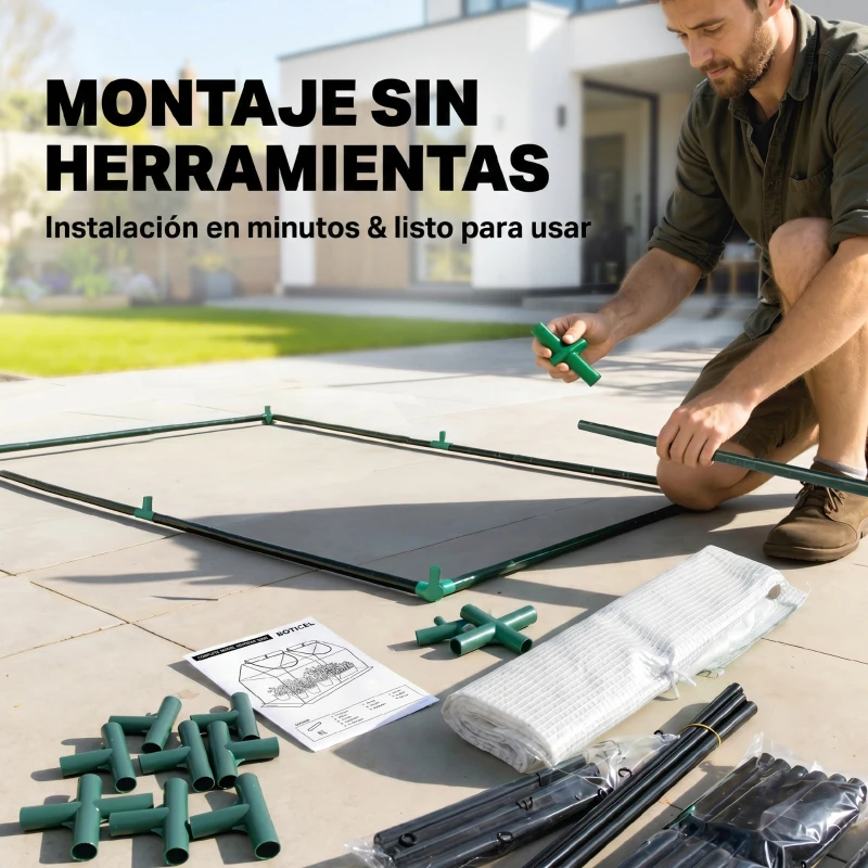 Outsunny Invernadero de Exterior 120x60x60 cm Invernadero de Jardín con 2 Ventanas Enrollables Cubierta de PE 140g/㎡ y Marco de Acero Impermeable Anti-UV para Cultivo de Plantas Verduras Translúcido