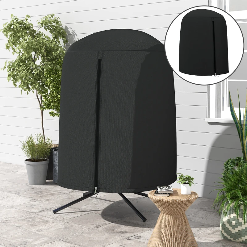 Outsunny Housse de protection pour fauteuil suspendu de jardin, imperméable avec fermeture éclair, tissu Oxford Ø128 x 190H cm