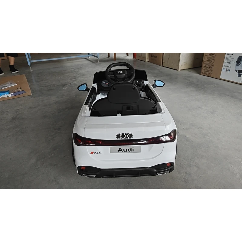 AIYAPLAY Carro Elétrico Infantil 12V Audi A5L com Controle Remoto, Bateria de Lítio, 2 Motores, Controle Remoto, Rosa