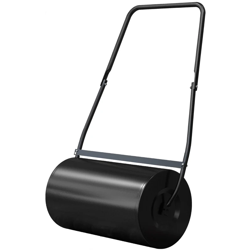 DURHAND Heavy Duty Garden Lawn Roller Push Tow Water Sand Filled 46L Equipment Manual Push Rolling Drum
