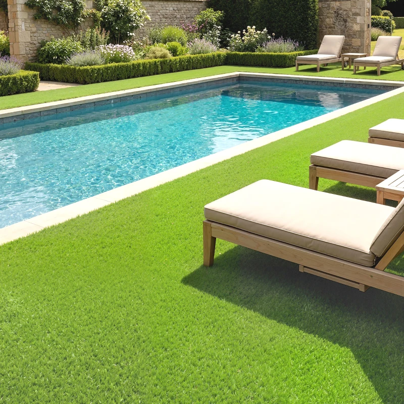Outsunny Gazon Artificial pentru Exterior 1m x 4m, Covor Verde Sintetic cu Înălțime de 10mm, Drenant, Ideal pentru Grădini, Terase, Familii, Animale de Companie, Interior și Exterior