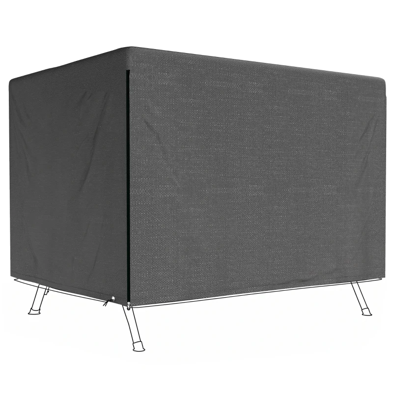 Outsunny Housse de Protection balancelle de Jardin bâche étanche dim. 2,15L x 1,55l x 1,5H m PE Noir