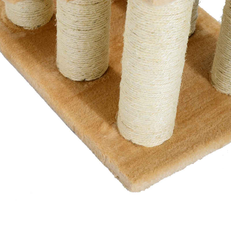 PawHut Escada para Animais 3 Degraus 34 cm de Altura Escada Dobrável para Gatos e Cães Rampa de Acesso para Cama e Sofá Creme