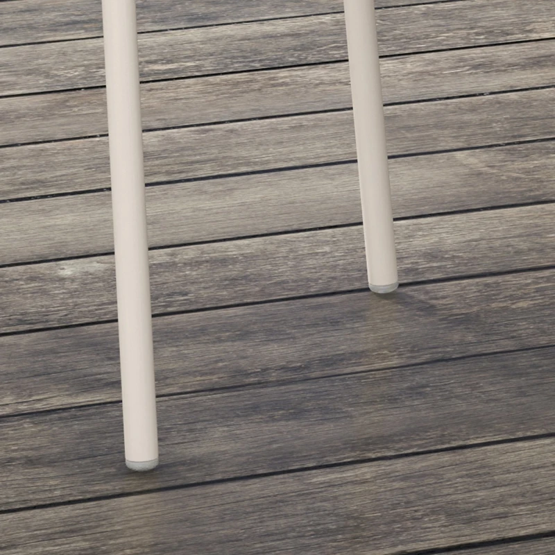 Outsunny Conjunto com 4 Cadeiras de Jardim Cadeiras de Exterior Cadeira de Jardim Design Moderno 59x55x84 cm Cinza