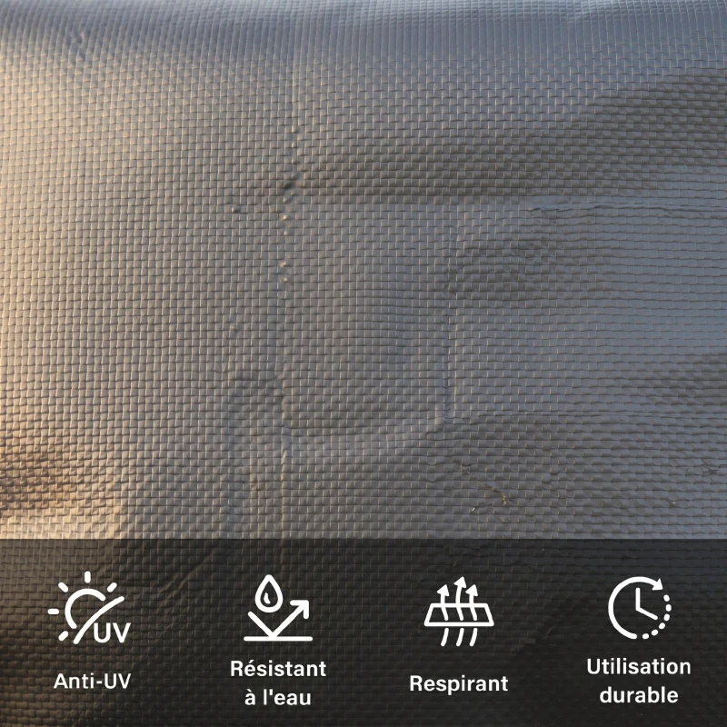 Outsunny Housse de Protection balancelle de Jardin bâche étanche dim. 2,15L x 1,55l x 1,5H m PE Noir