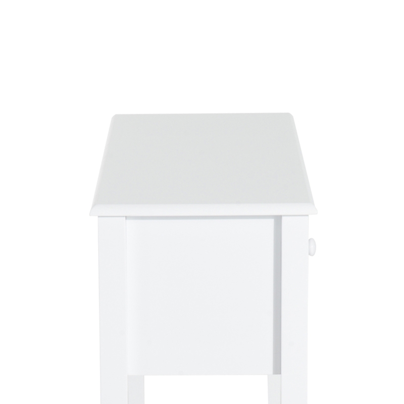 HOMCOM Tavolo Consolle Moderno da Ingresso in MDF con 3 Cassetti, 100x32x85 cm, Bianco