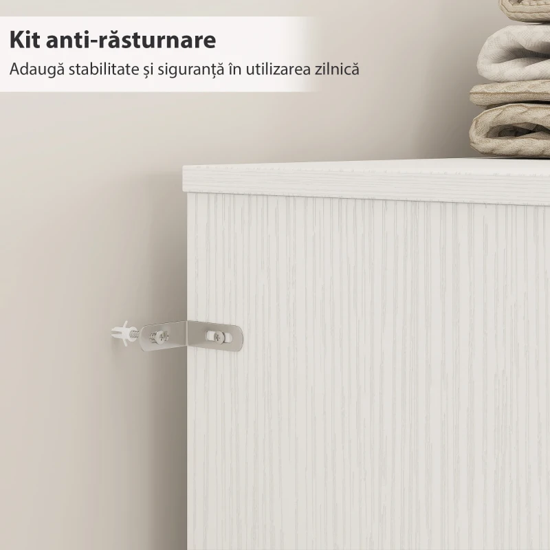 HOMCOM Tăblie de Pat Autoportantă 160 cm cu Compartimente, Tăblie pentru Pat Dublu cu 4 Spații Deschise, 160 x 20,2 x 108,2 cm, Alb