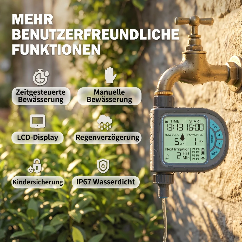 Outsunny 2er Set Spalier mit Pflanzkasten Blumenkasten mit Drainageloch Timer Bewässerungssystem 80 x 40 x 136 cm Braun