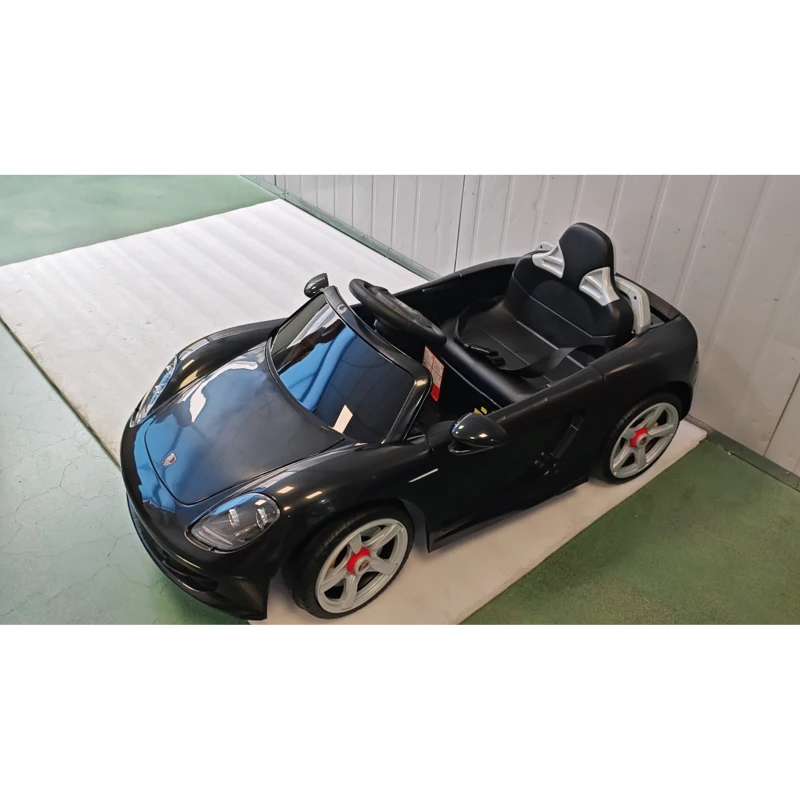 AIYAPLAY Voiture Électrique Enfants Licence Porsche Carrera GT 12 V Télécommande 2,4 G 2 Moteurs Suspension Démarrage en Douceur Noir