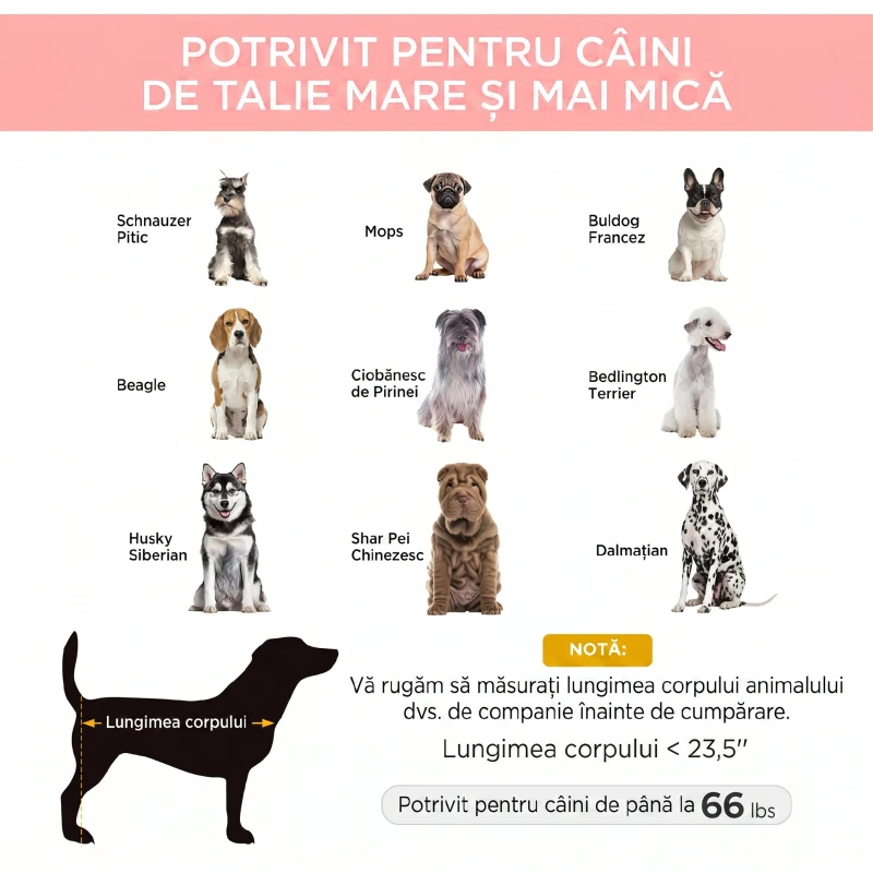 PawHut Pat Ridicat pentru Câini Mari cu Țesătură din Plasă, Greutate Maximă 30 kg, 91,5x76,2x18 cm, Roșu