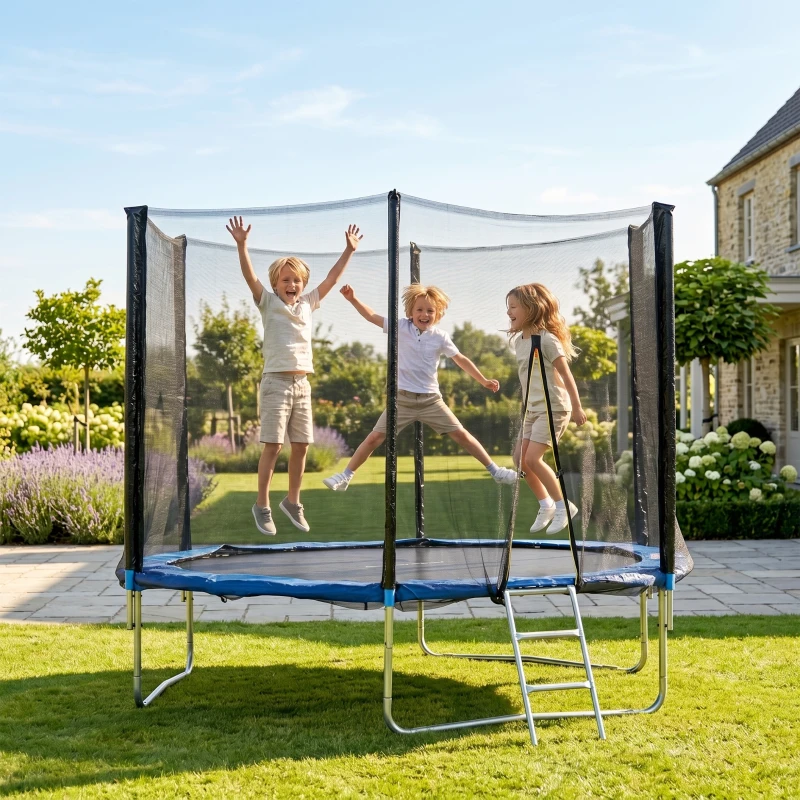 SPORTNOW Trampoline d'extérieur avec filet de sécurité Ø305 cm pour enfants et adultes