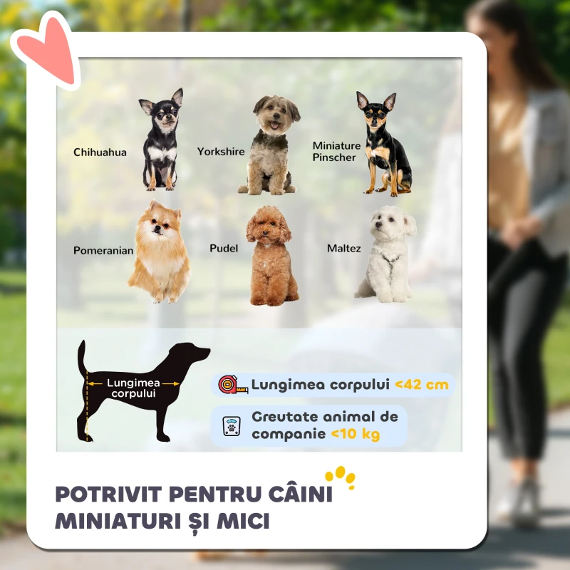 PawHut Cărucior pentru câini cu coș, pernă și 2 lese, din oțel și material textil Oxford, 81x48x99 cm, negru și albastru închis