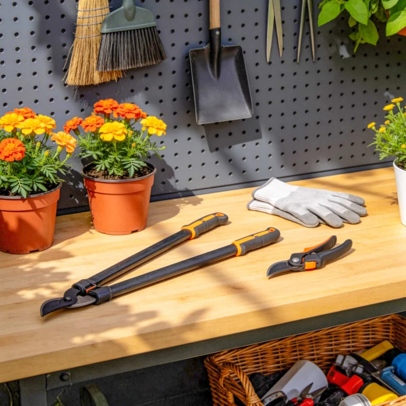 Outsunny Set da Giardinaggio 2 Pezzi con Troncarami e Cesoie, con Impugnatura Morbida e Blocco di Sicurezza
