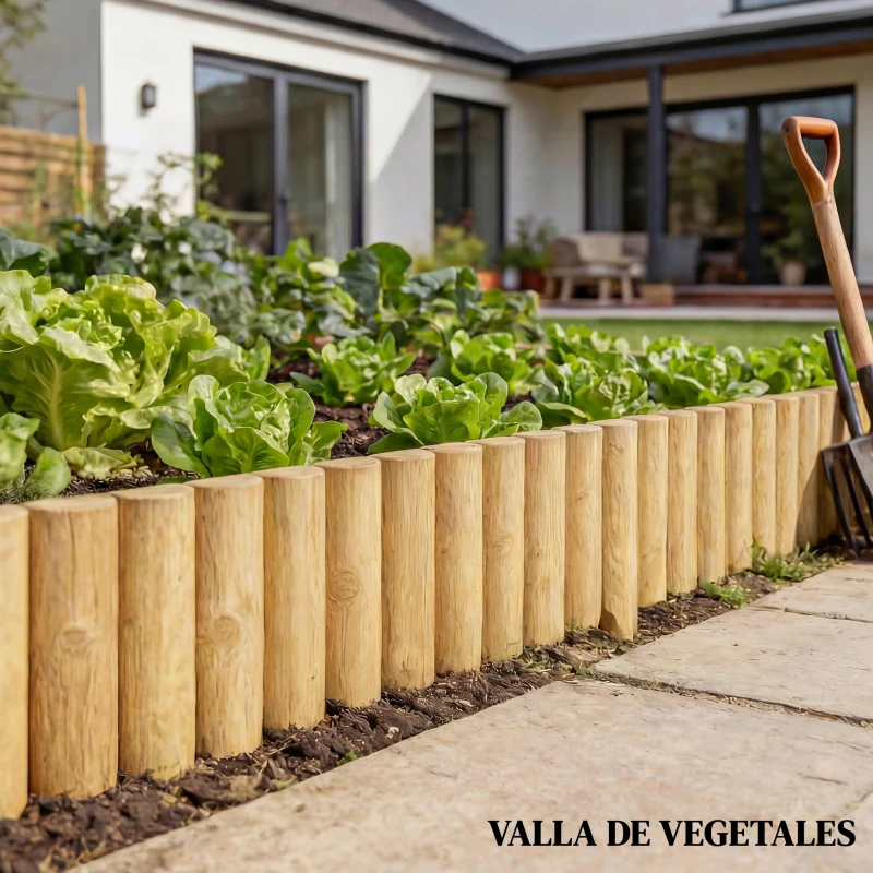 Outsunny Valla de Jardín de Madera Panel Decorativo Resistente y Fácil de Instalar para Patio Césped Camino 176x38 cm Natural