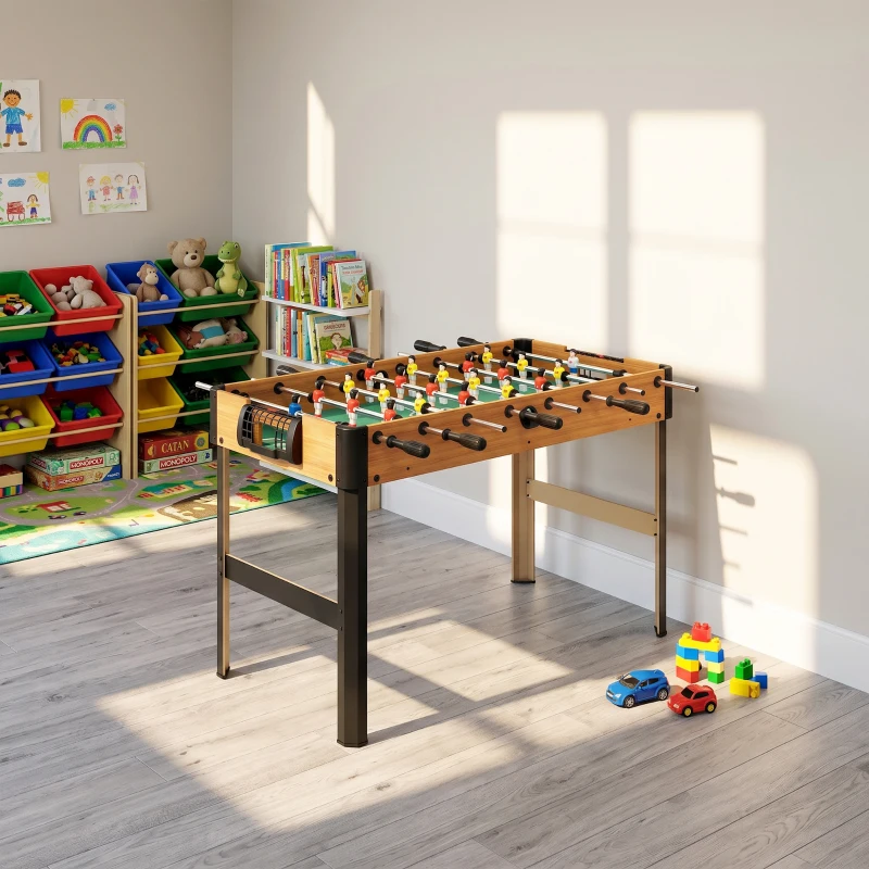 HOMCOM Biliardino Calcio Balilla per Bambini con Manopole Antiscivolo, Segnapunti e Palline, 118x104x69cm