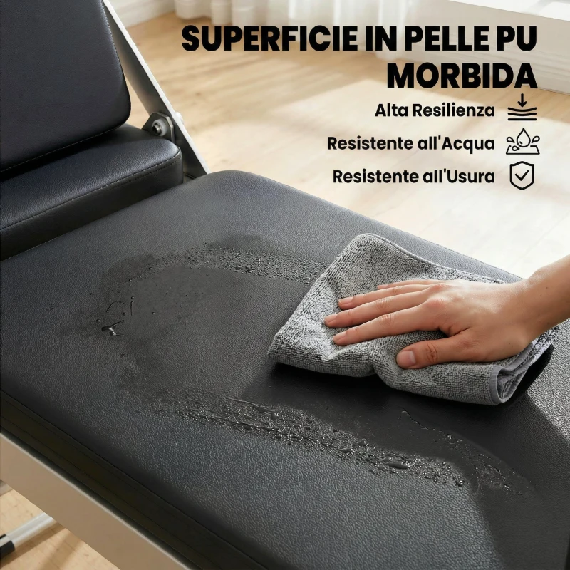SPORTNOW Reformer Pilates Pieghevole per Casa con 2 Bande Elastiche