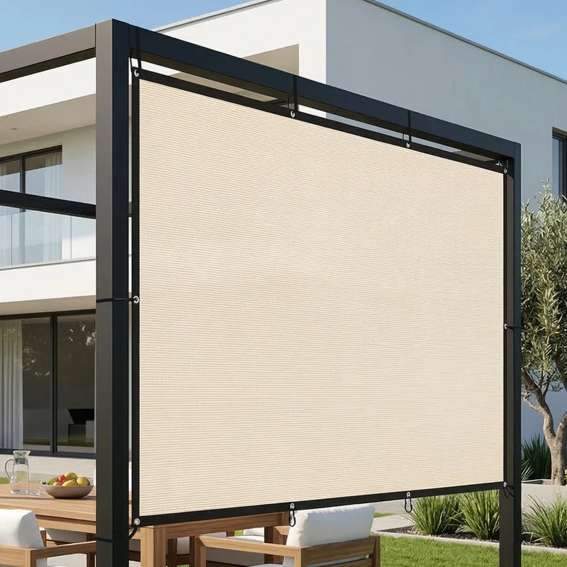 Outsunny Sun Shade Sail UV Protection Canopy with Stainless Steel Eyelets for Patio Garden 2 x 3 m Beige