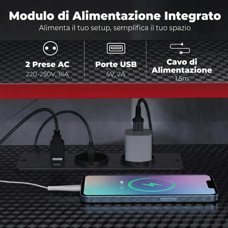 HOMCOM Scrivania da Gaming Angolare con Supporto Monitor, Gancio Cuffie e Portabicchieri, 128x128x88 cm, Nero