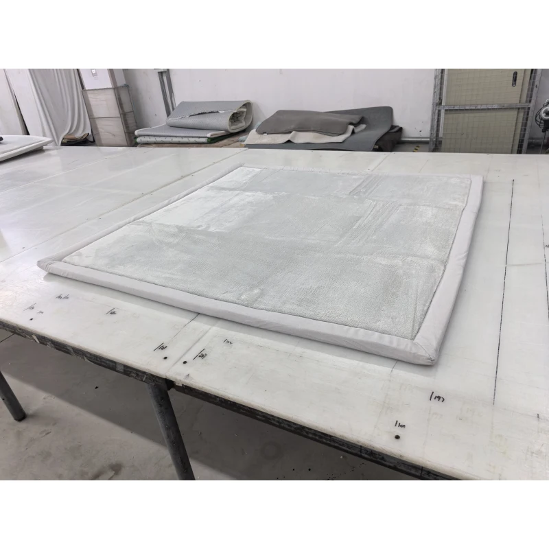 AIYAPLAY Tapis pour enfants, 127x127 cm, tapis en mousse 3 cm, flanelle douce, antidérapant, résistant à l'eau, gris clair