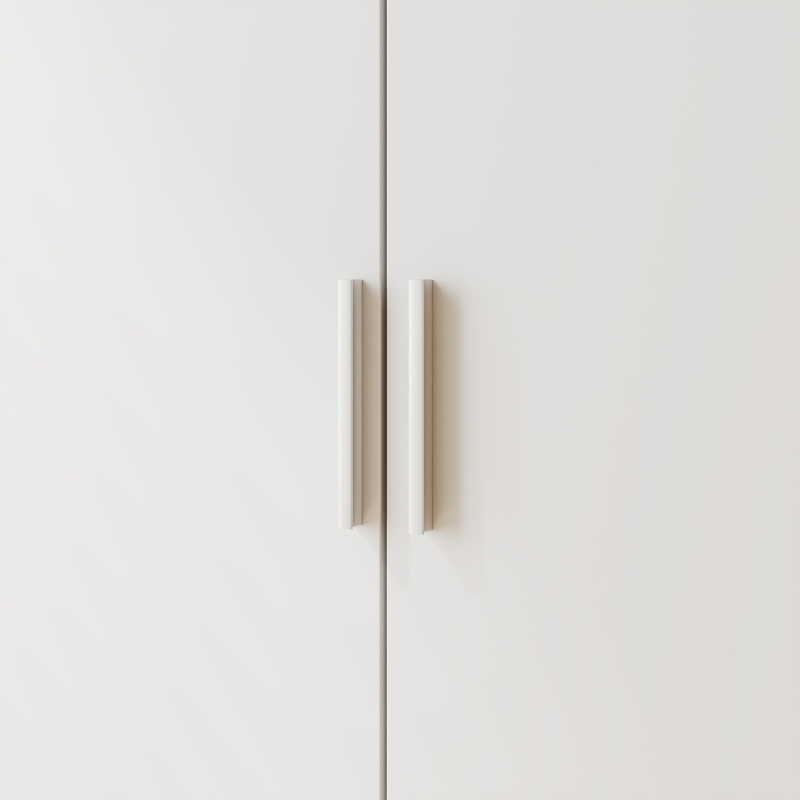 HOMCOM Armario Dormitorio Moderno Armario Ropero con Barra para Colgar Cajón Estante Superior 40x52x170 cm Blanco