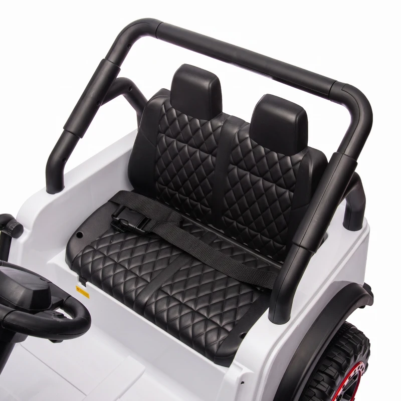 AIYAPLAY Voiture Électrique Enfants 12V, Buggy Électrique Enfants, 2 Moteurs, Télécommande 2,4G, Batterie Lithium, Blanc
