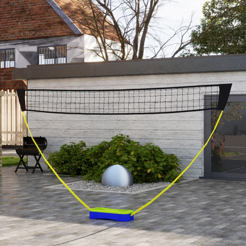 Portable Badminton Net Set w/ Volleyball Net, Rackets, Shuttlecocks