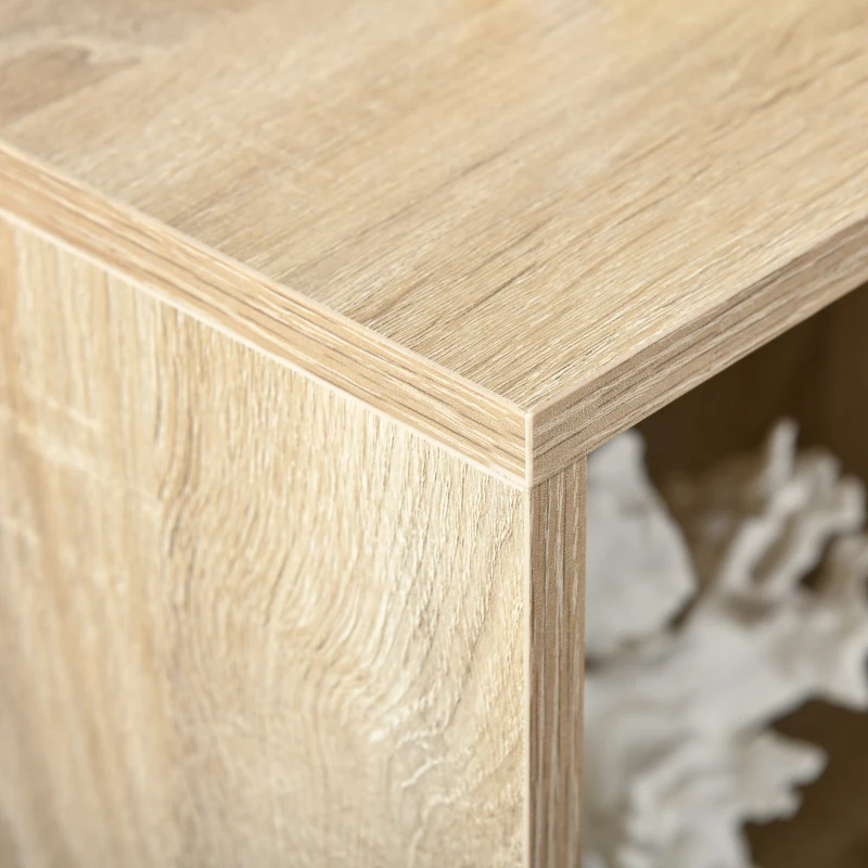HOMCOM Mobile Libreria Moderno a 6 Cubi in Legno, 65.5x30x97.5 cm, color Rovere