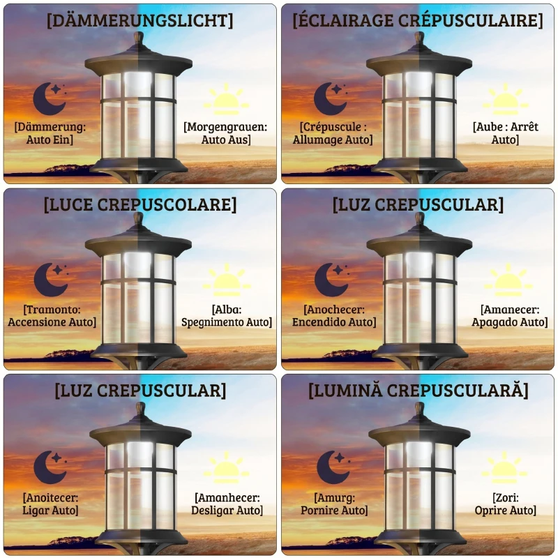 Outsunny Stâlp Solar de Grădină, Înalt de 184cm, cu Lumină LED Alb Rece și IP44, Negru