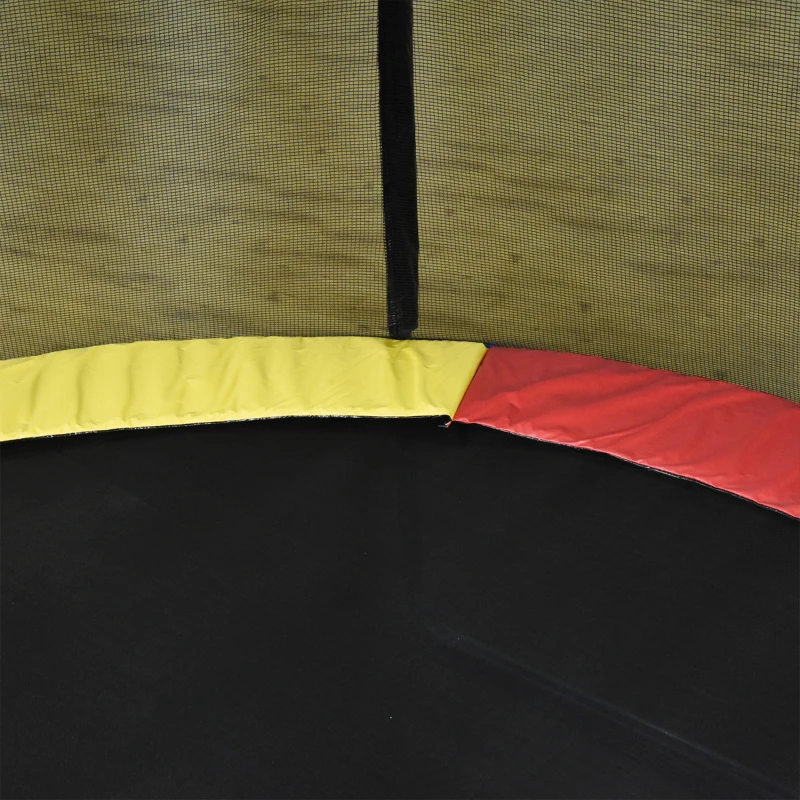 HOMCOM Copertura Imbottita Bordo Trampolino, Protezione per Tappeto Elastico Giaridno in Plastica, Ø244cm, Multicolore