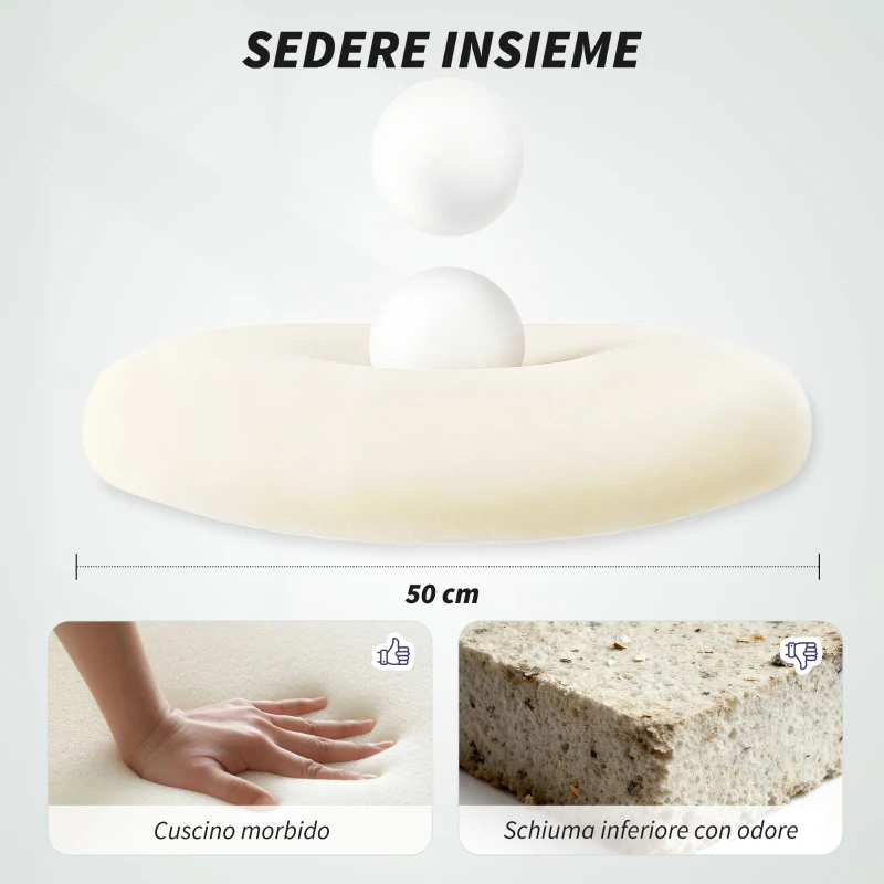 HOMCOM Sedia da Ufficio Ergonomica con Braccioli Regolabili, Schienale a Rete e Poggiatesta, Grigio