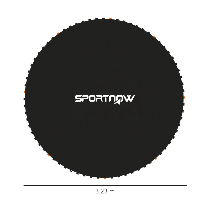 SPORTNOW Replacement Trampoline Mat with Spring Pull Tool, 72 V-Hooks, for 12ft Trampoline using 14cm Springs, Black