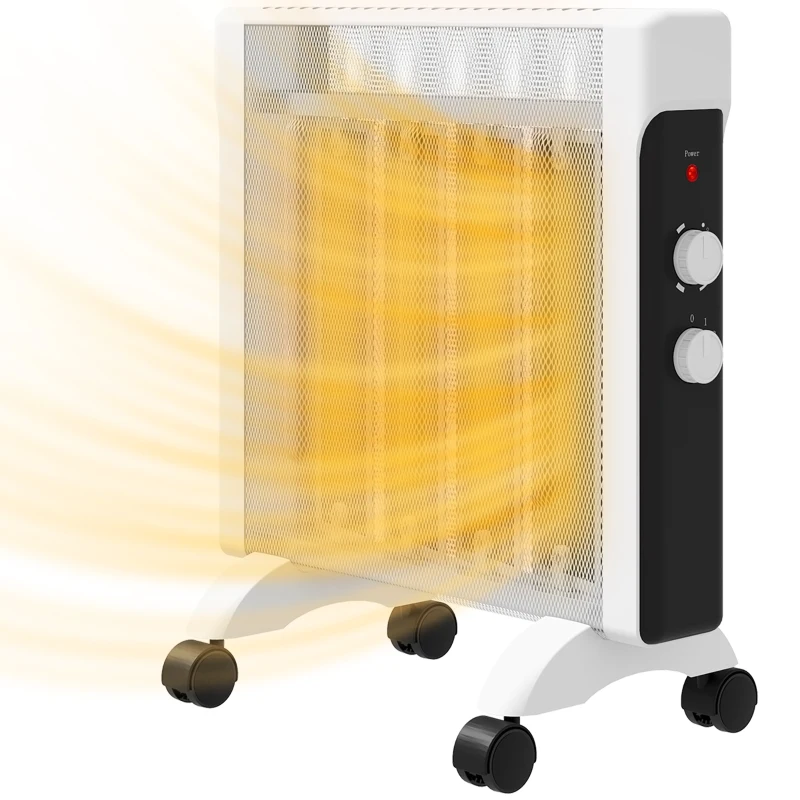 HOMCOM 2kW Electric Heater, 10-45℃ Temperature - White