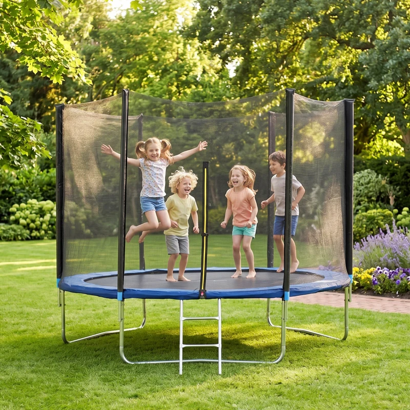 SPORTNOW Trampoline d'extérieur avec filet de sécurité Ø305 cm pour enfants et adultes