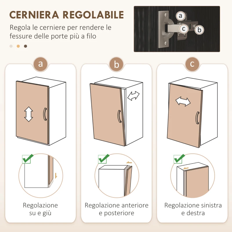 HOMCOM Mobile Dispensa Cucina in Legno a 9 Ripiani Regolabili con Ante in Vetro, 76x36x160 cm, Nero e color Legno