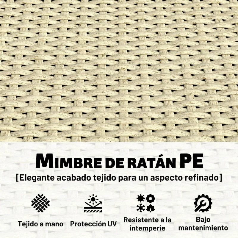 Outsunny Jardinera con Enrejado de Ratán Jardinera Exterior Grande con Macetero para Plantas Trepadoras 80x30x163 cm Beige