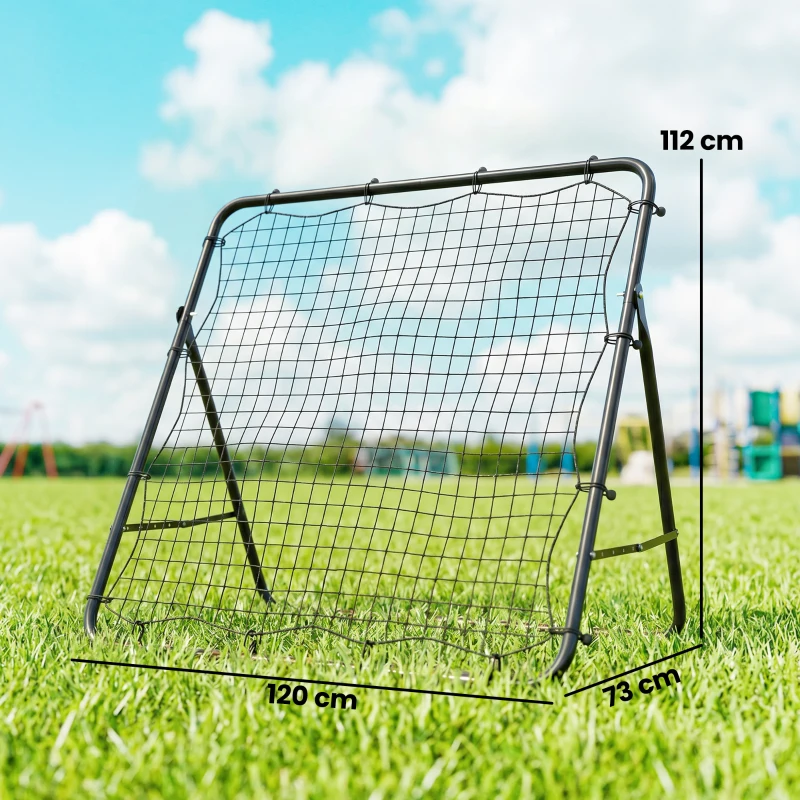 SPORTNOW Rebounder pentru Fotbal cu 5 Unghiuri Reglabile, Negru