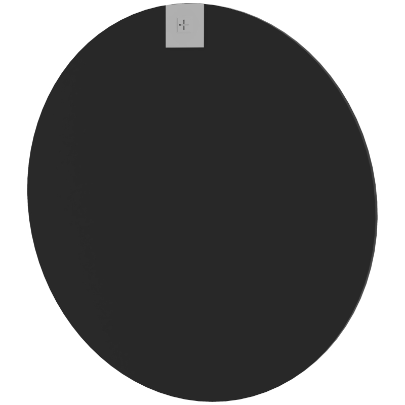 HOMCOM Espelho de parede, design moderno, Φ61 cm, Preto