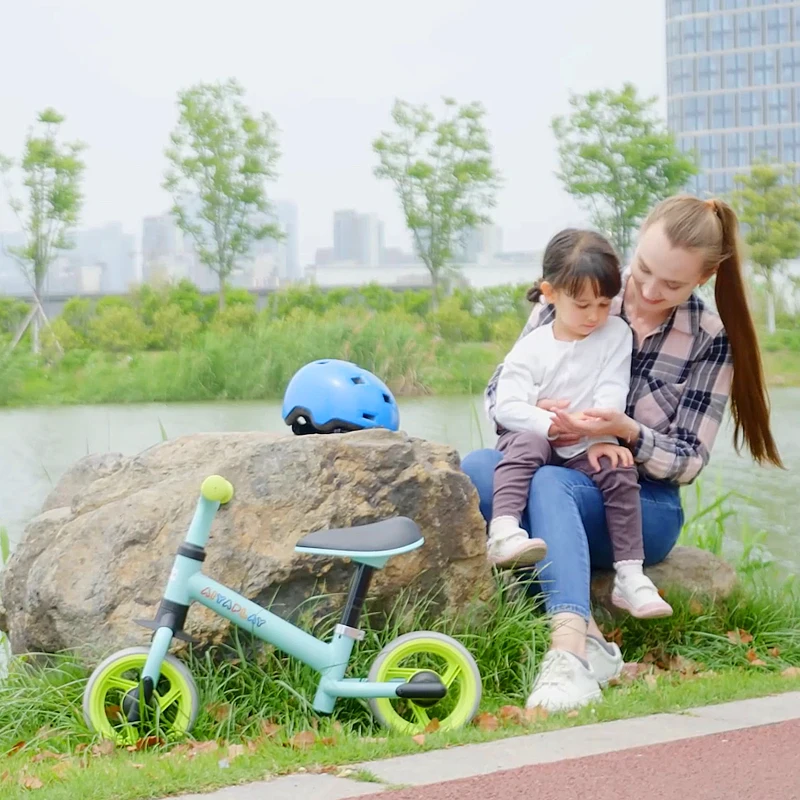 AIYAPLAY Bicicleta de Equilibrio para Niños de 18-48 Meses con Asiento Ajustable en Altura 66,5x34x47 cm Verde y Turquesa