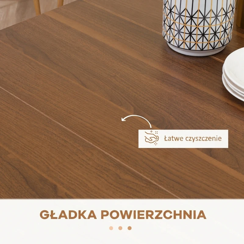 HOMCOM Stół jadalniany rozkładany stół jadalniany stoł Mobilny stół Nowoczesny design 180cm x 85cm x 75cm Biały