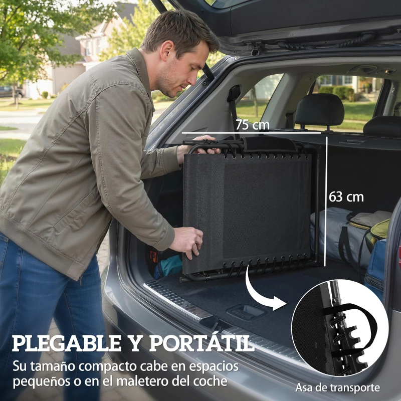 Outsunny Set de 2 Tumbonas Plegables con Reposacabezas Parasol Bolsillo Lateral y Respaldo Reclinable en 5 Posiciones Negro