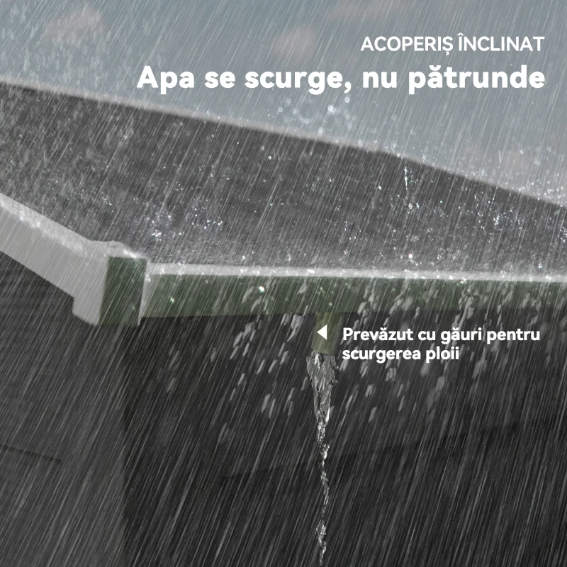 Outsunny Magazie pentru Unelte cu Uși Glisante și 4 Orificii de Aerisire, din Oțel și Polipropilenă, 196x236x208 cm, Gri Închis