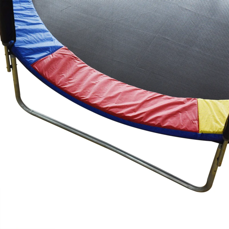 HOMCOM Copertura Imbottita Bordo Trampolino, Protezione per Tappeto Elastico Giaridno in Plastica, Ø244cm, Multicolore