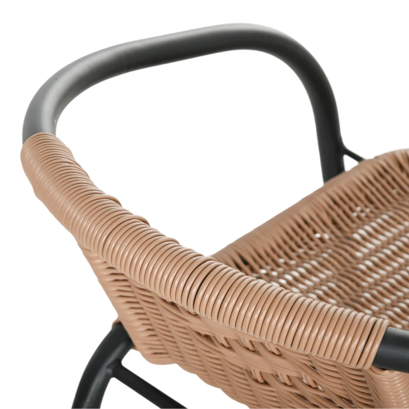 Outsunny 3 Pieces Rattan Bistro Set - Brown