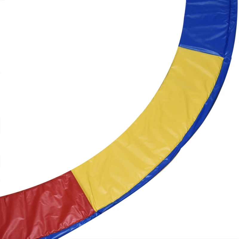 HOMCOM Copertura Imbottita Bordo Trampolino, Protezione per Tappeto Elastico Giaridno in Plastica, Ø244cm, Multicolore