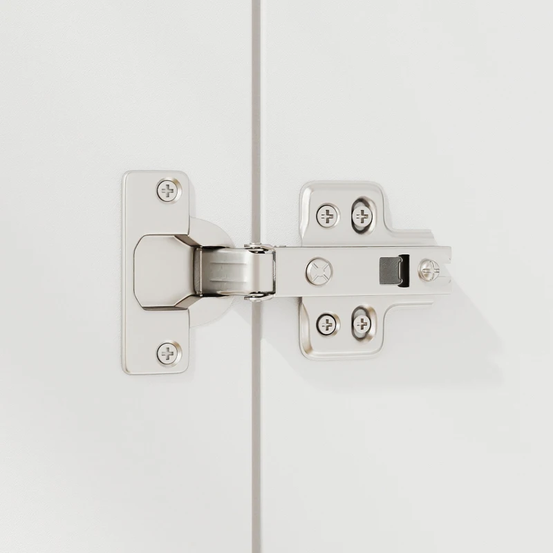HOMCOM Armario Dormitorio Moderno Armario Ropero con Barra para Colgar Cajón Estante Superior 40x52x170 cm Blanco