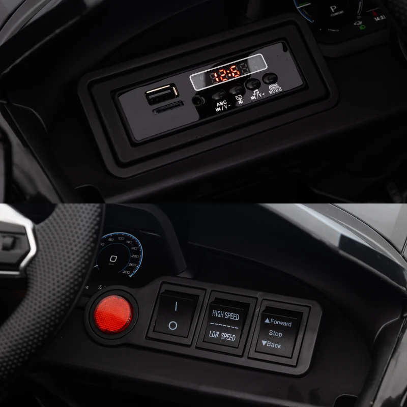 HOMCOM Voiture électrique enfant 12 V - véhicule électrique avec télécommande parentale fournie - V. Max. 5 Km/h - effets sonores, lumineux - Audi RS E-tron GT noir(m-11)