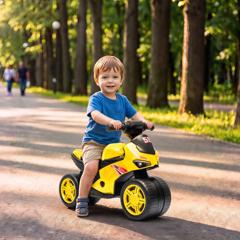 AIYAPLAY Bicicleta de Equilibrio sin Pedales con Música para Niños 18-36 Meses Amarillo