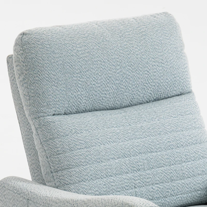 HOMCOM Fauteuil inclinable, fauteuil de relaxation avec repose-pieds, pivotant à 360°, basculant, 82 x 90,5 x 101 cm, gris-bleu(m-14)